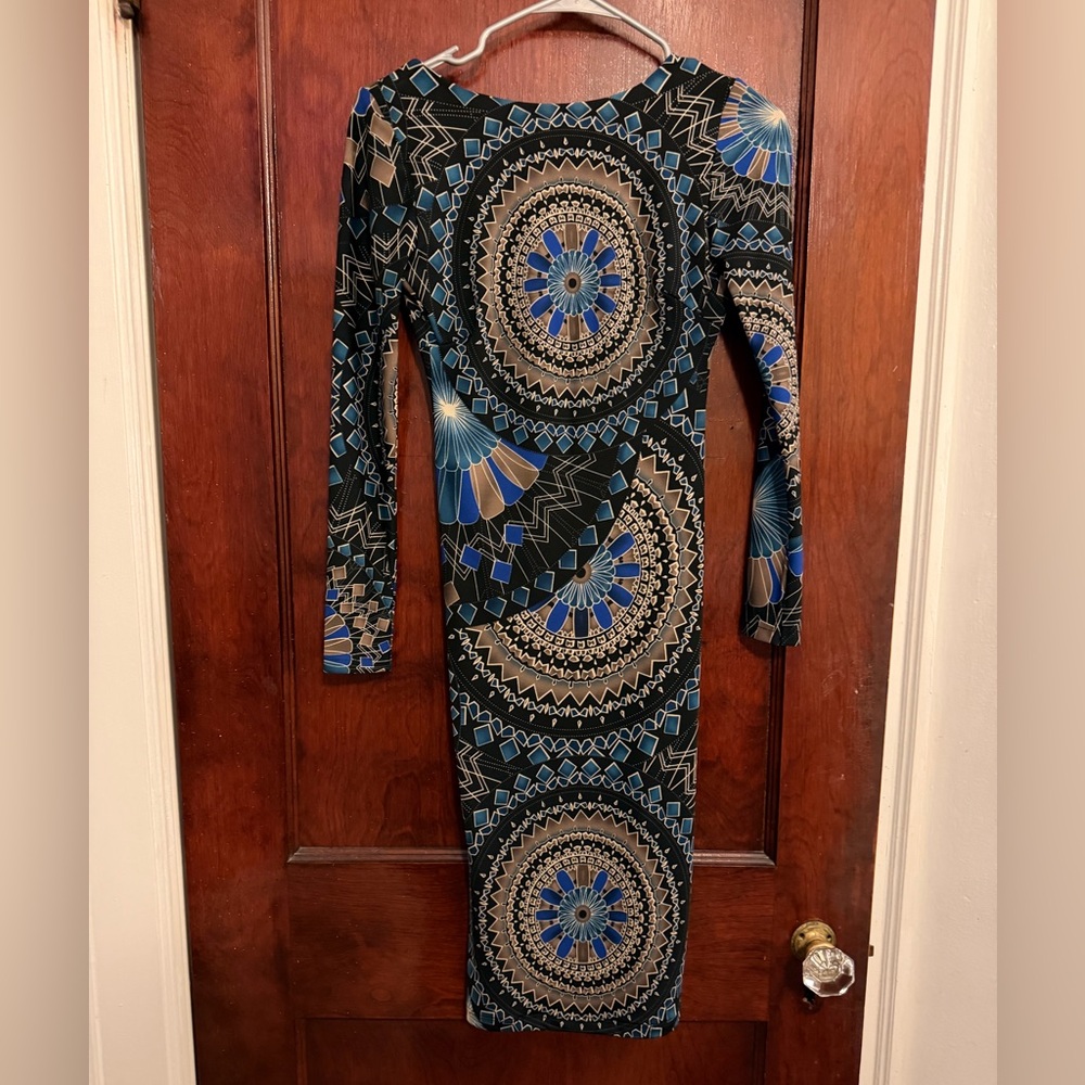 Elegant Geometric Patterned Dress